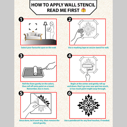 floral stencils for wall painting big size