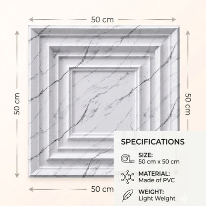 Imperial White 3D Wall Panels Accent Design3