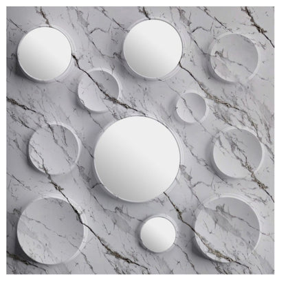 Imperial White Acrylic Moon Design 3D Wall Panel