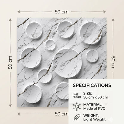 Imperial White Moon Design 3D Wall Panel-3