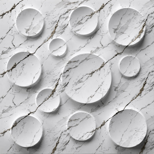 Imperial White Moon Design 3D Wall Panel