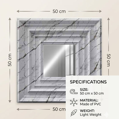 Imperial White Silver Accent Design Acrylic 3D Wall Panel-4