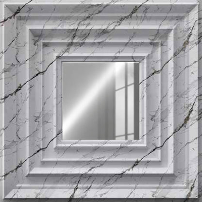 Imperial White Silver Accent Design Acrylic 3D Wall Panel