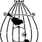 Birds in Cage Wall Design Stencil (KHS324)