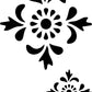 Floral Wall Design Stencil (KHS370)