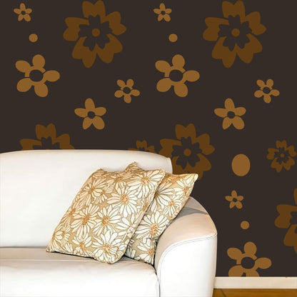 Decorative floral wall stencil for home interiors