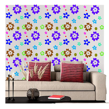 Reusable floral pattern stencil for DIY art projects