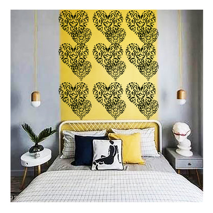 Wall art stencil for modern home decor ideas
