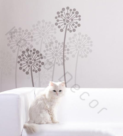 bedroom wall stencil design