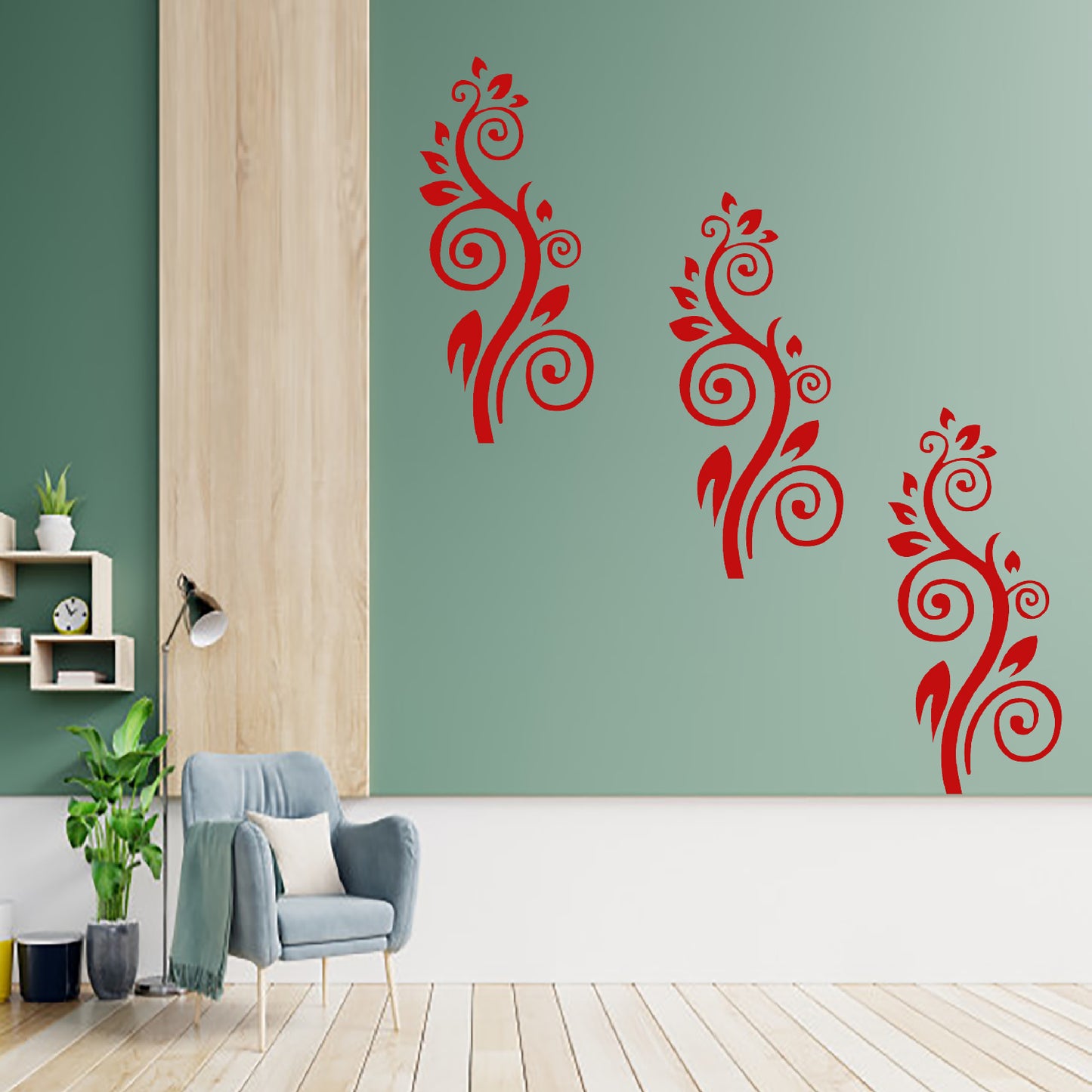 Swirl Wall Design Stencil (KHSNT031)