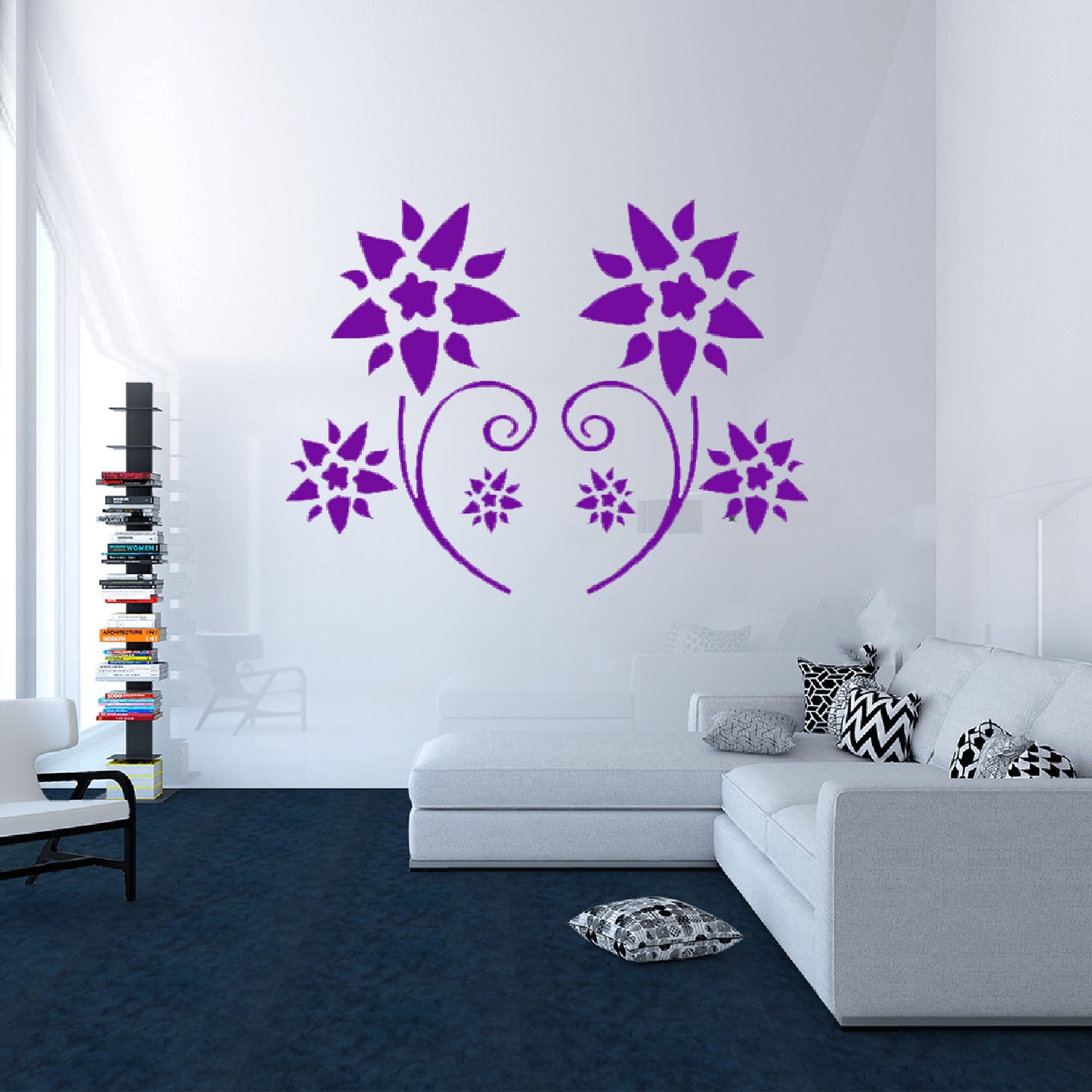 Swirl Wall Design Stencil (KHSNT036)