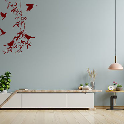 cherry falling leaf design stencils