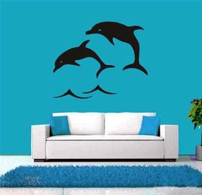 Dolphin Fish Wall Design Stencil (KHSNT140)