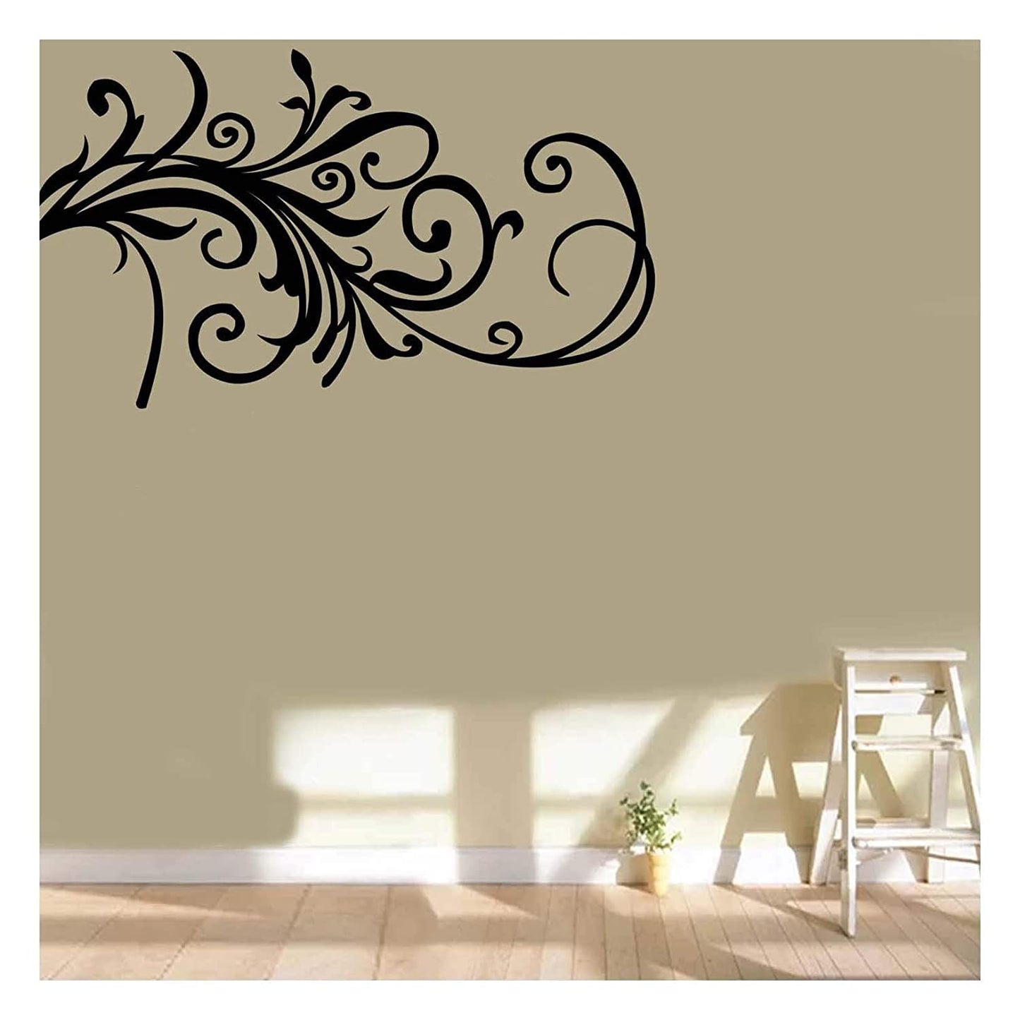 Swirl Design Wall Design Stencil (KHSNT187)