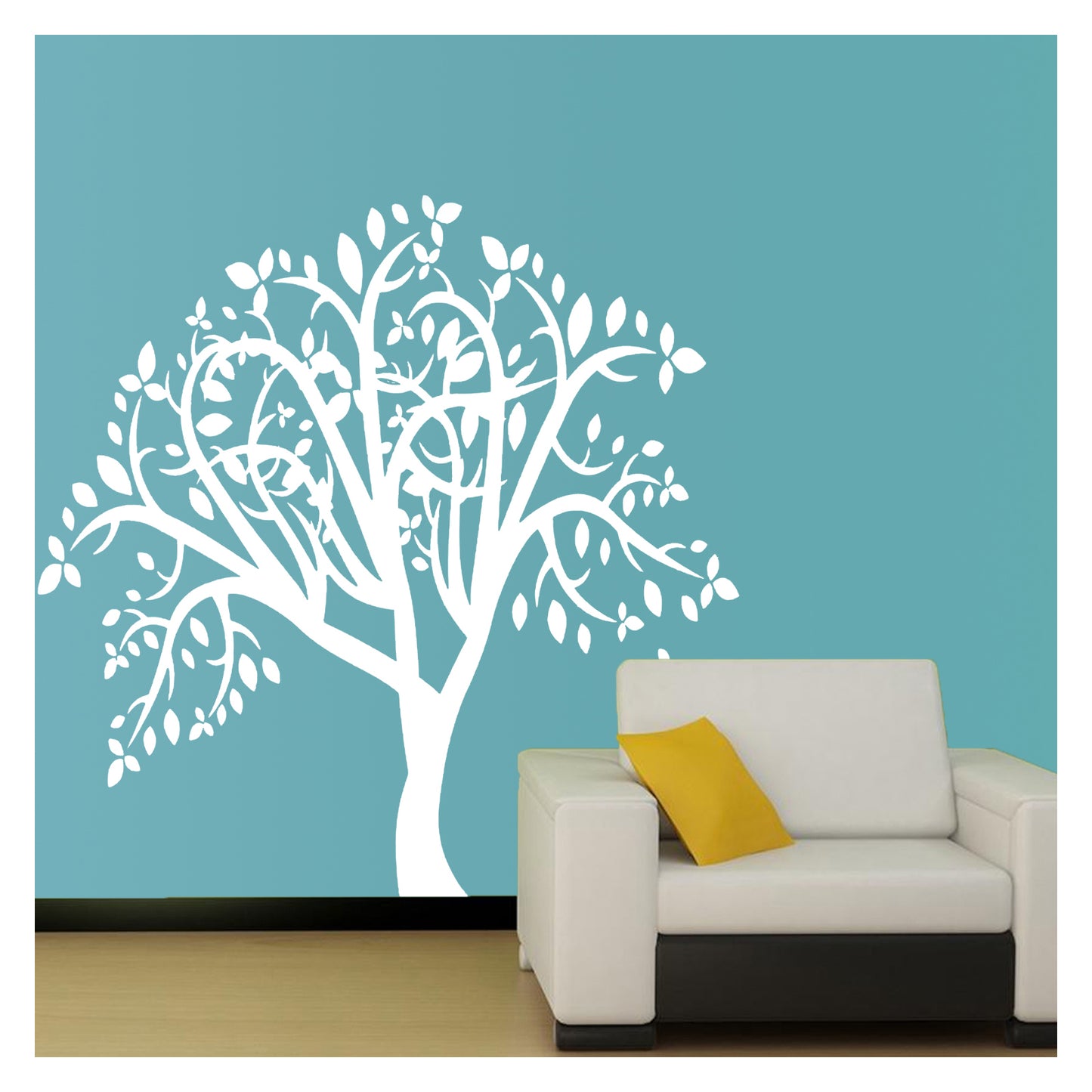Large Full Size Happy Tree Wall Design Stencil (KHSNT373)