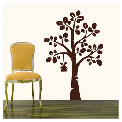 hanging flower wall stencil