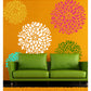 Large Size Shining Sunflower Wall Design Stencil (KHSNT437)