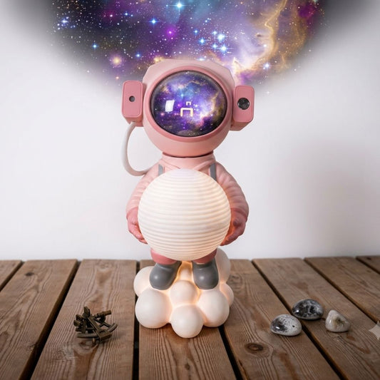 LED Table Top Desk Decor Astronaut Ball Pink
