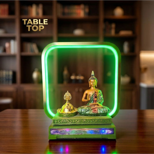 LED Table Top Desk Decor Buddha Bell