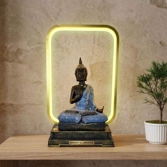 LED Table Top Desk Decor Buddha Square