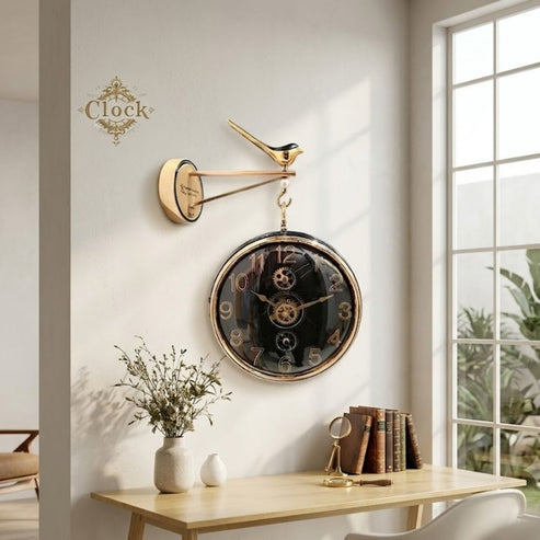 Classic Wall Clock Decorative Size-30 cm | Black Retro Black