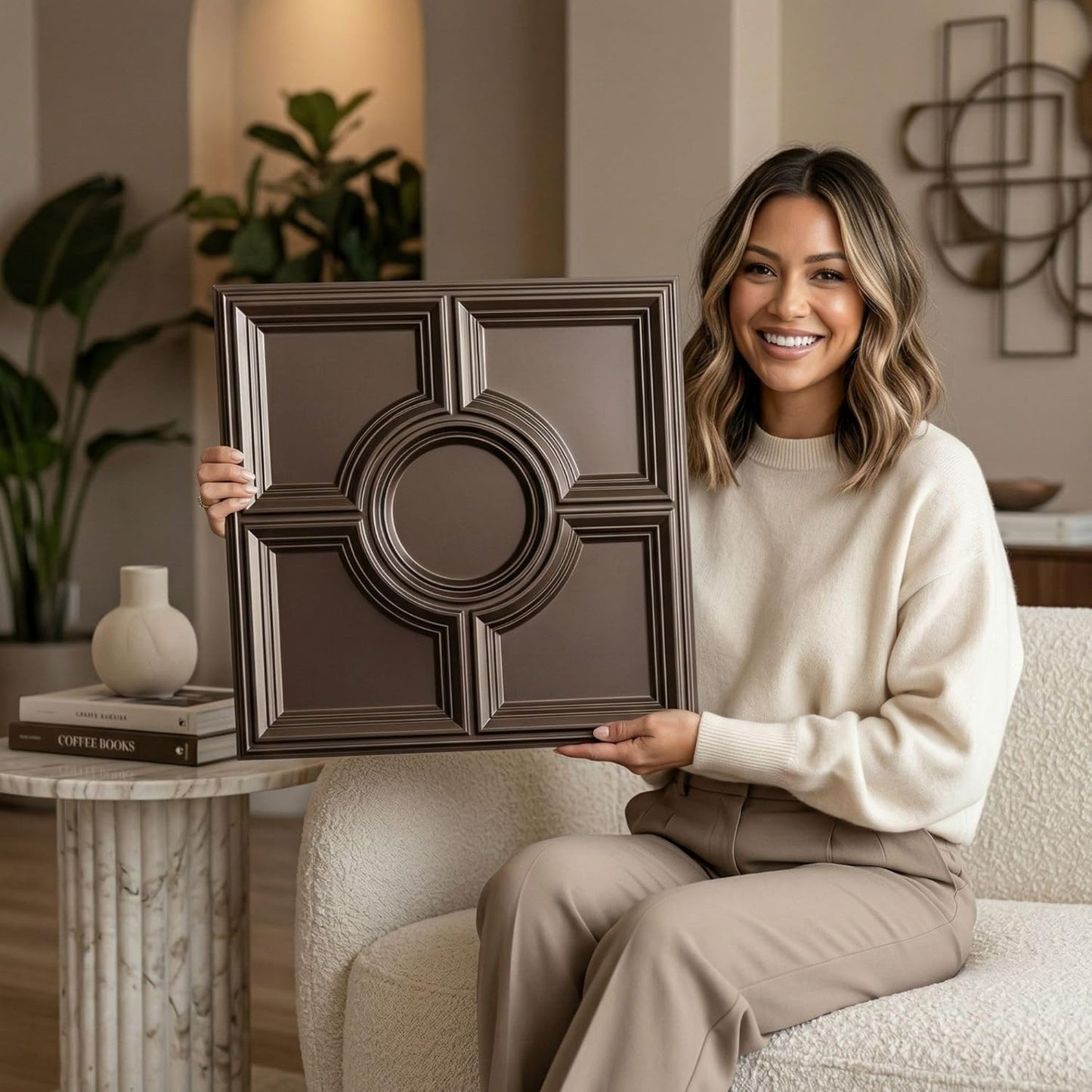 Modern PVC False Ceiling 60x60 cm - 4 Sq Ft Coverage- Royal Finish