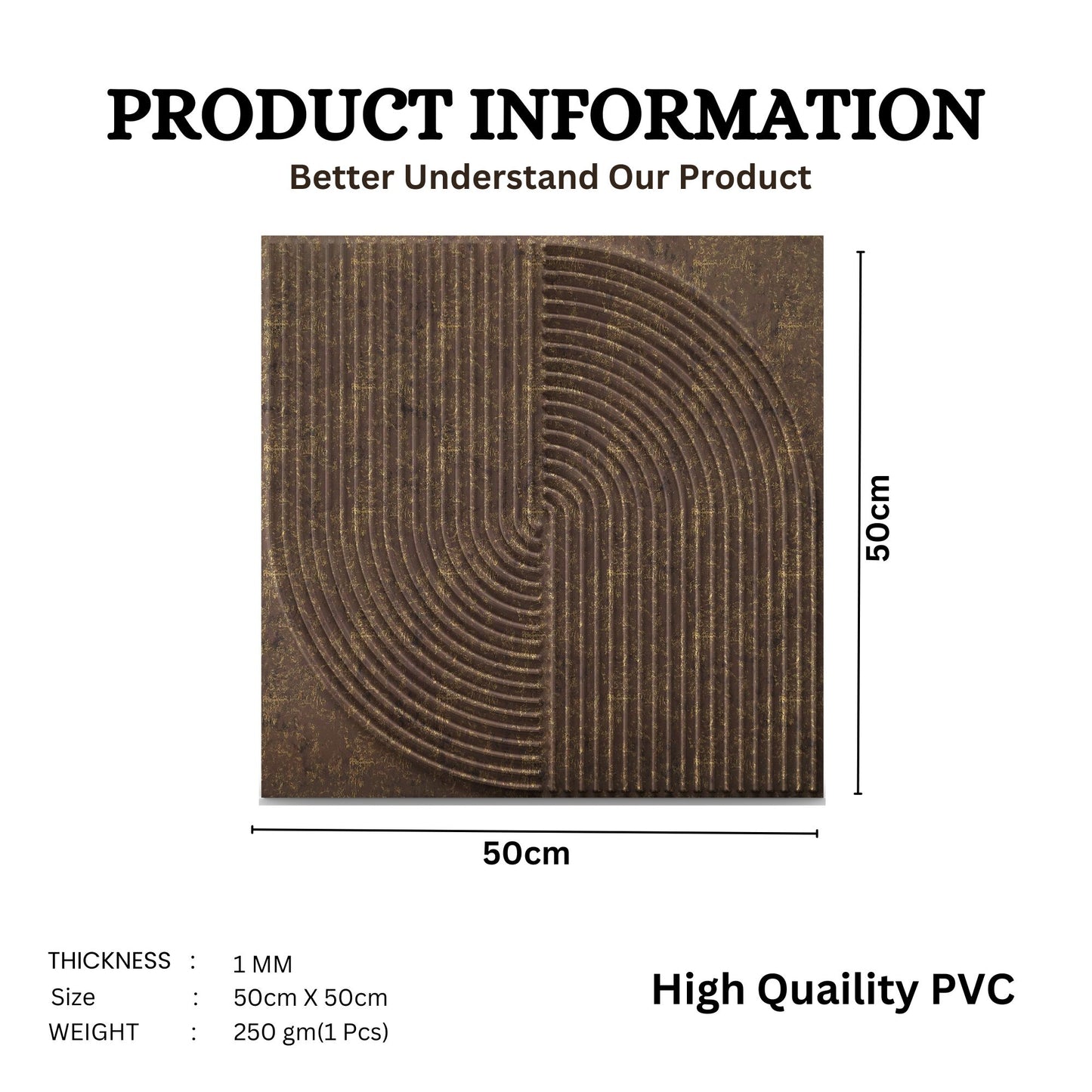 Magnum Brown Self Adhesive Panels Circle Design