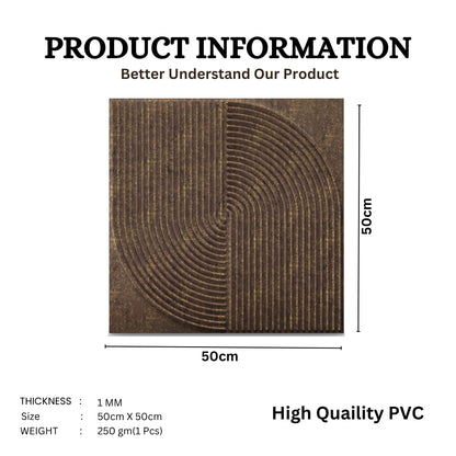 Magnum Brown Self Adhesive Panels Circle Design