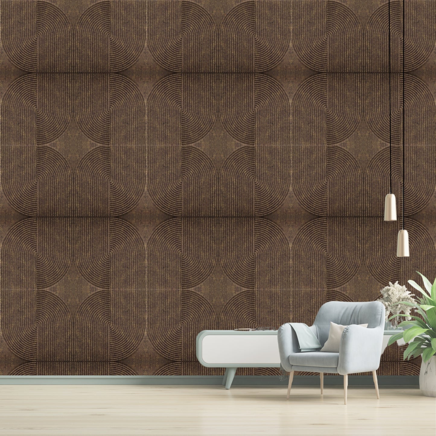 Magnum Brown Self Adhesive Panels Circle Design