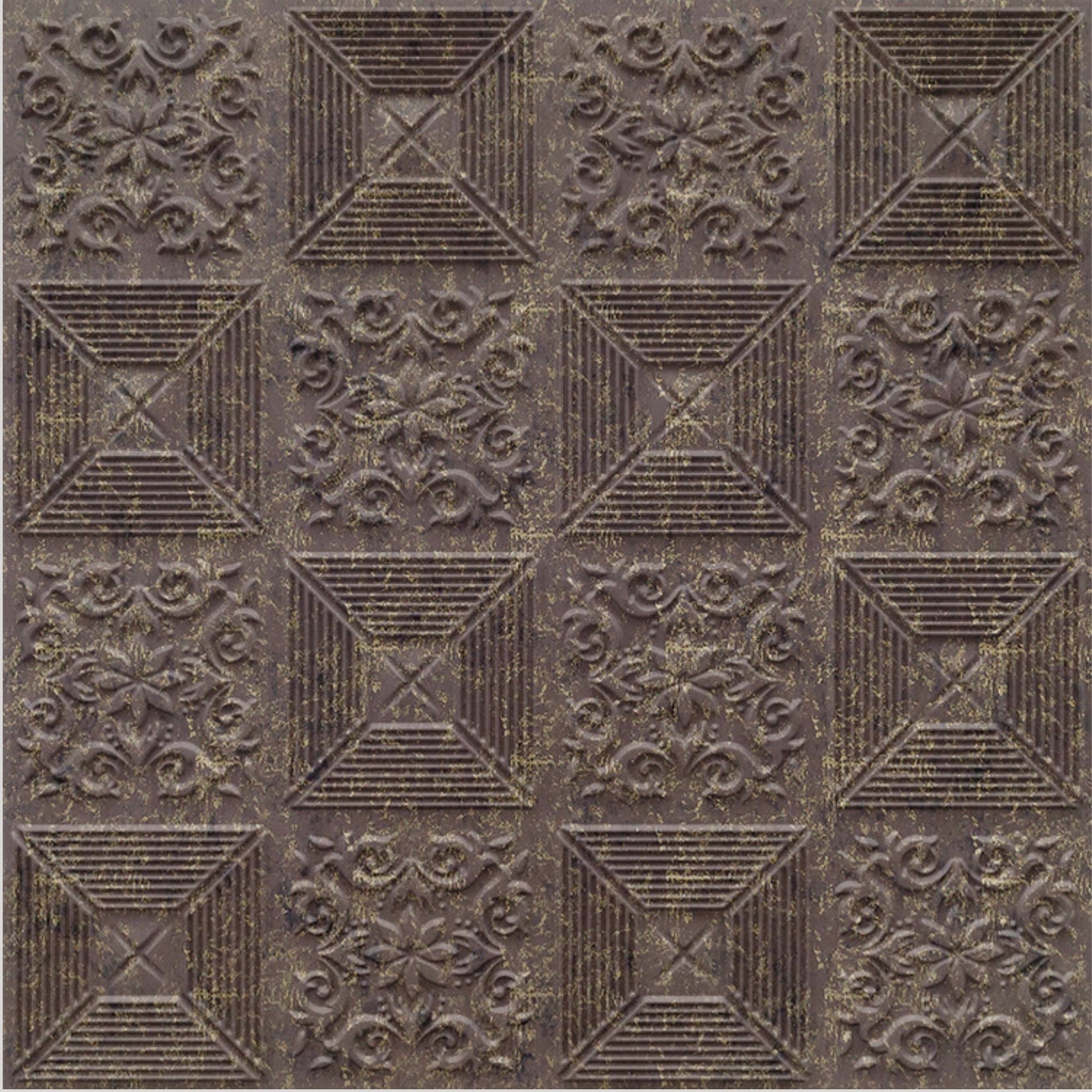 Mangum Brown Self Adhesive Wall Panels Flower Design
