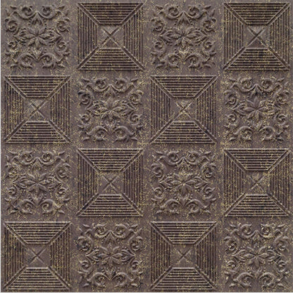 Mangum Brown Self Adhesive Wall Panels Flower Design