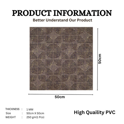 Magnum Brown Self Adhesive Panels Quarter Circle Design

