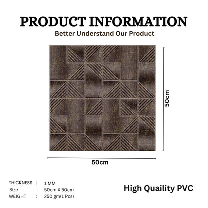 Magnum Brown Self Adhesive Panels Stripe Design