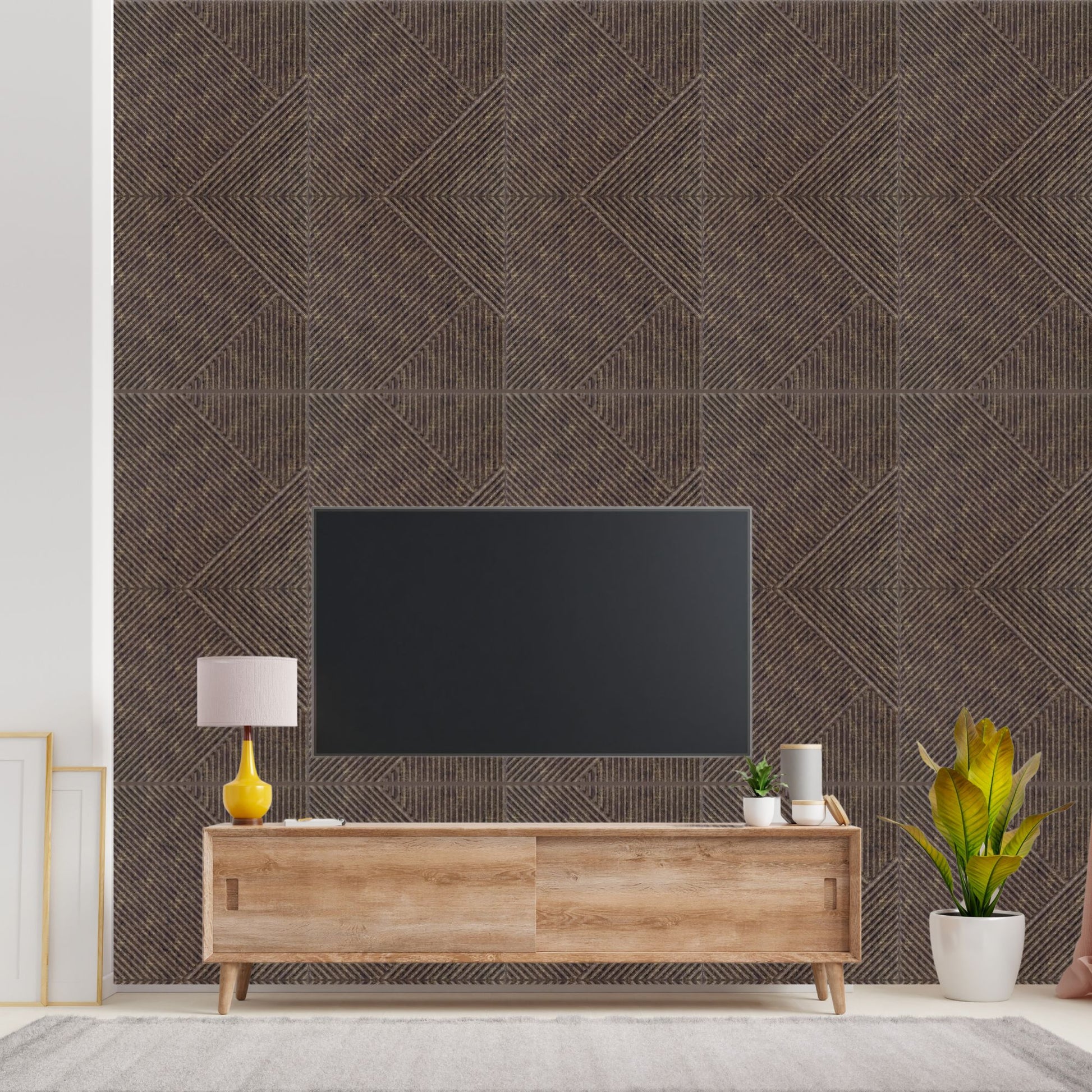 Magnum Brown Self Adhesive Panels Stripe Design