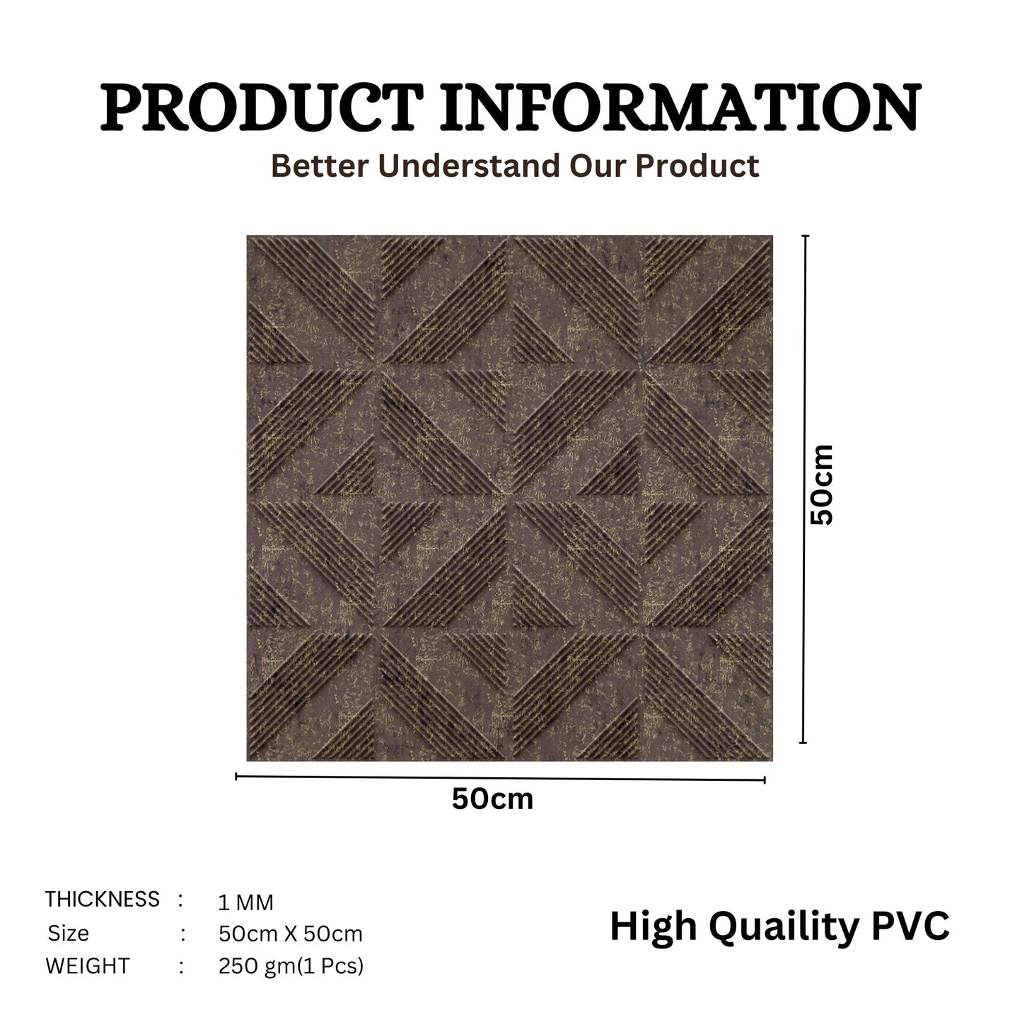 Magnum Brown Self Adhesive Panels triangle Design