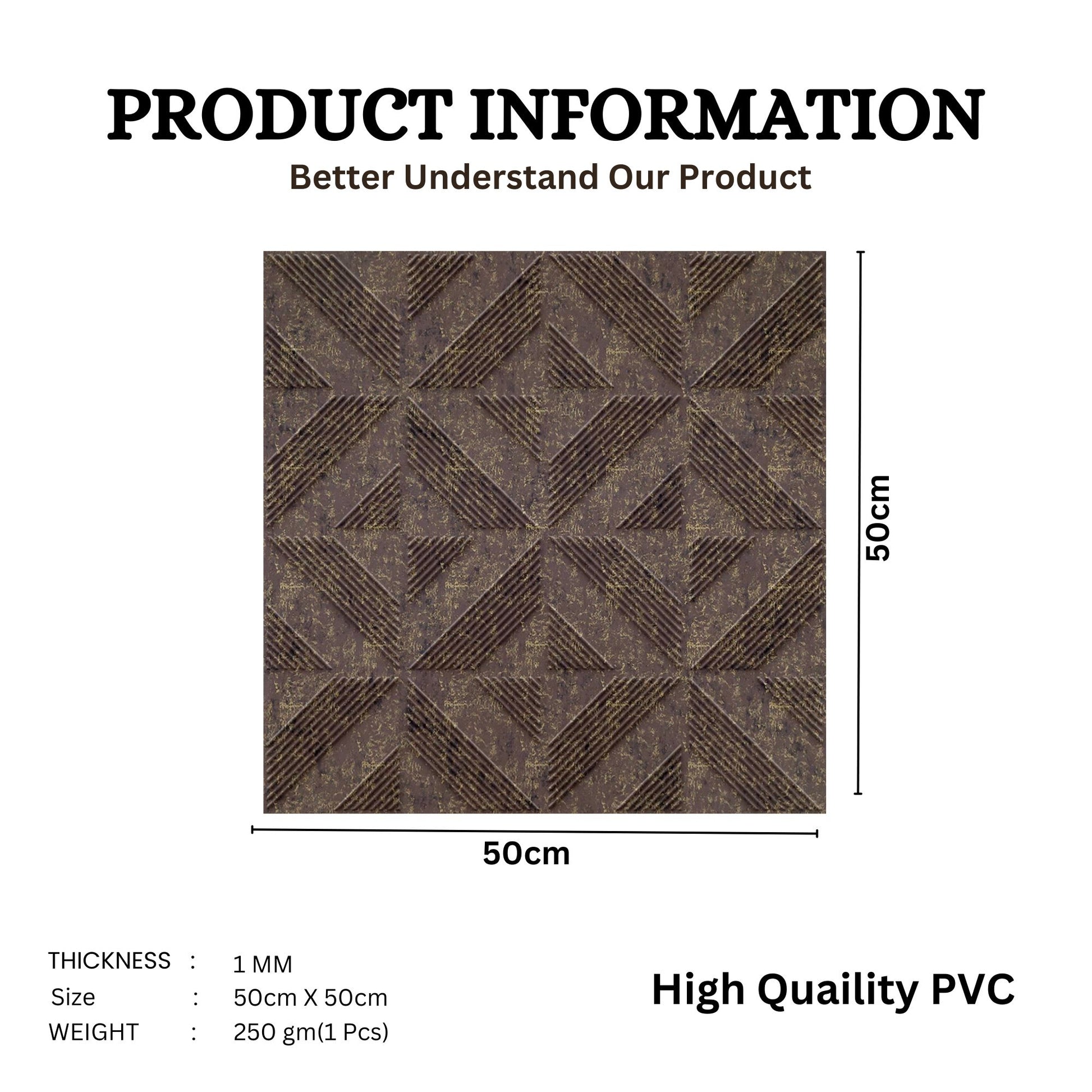 Magnum Brown Self Adhesive Panels triangle Design