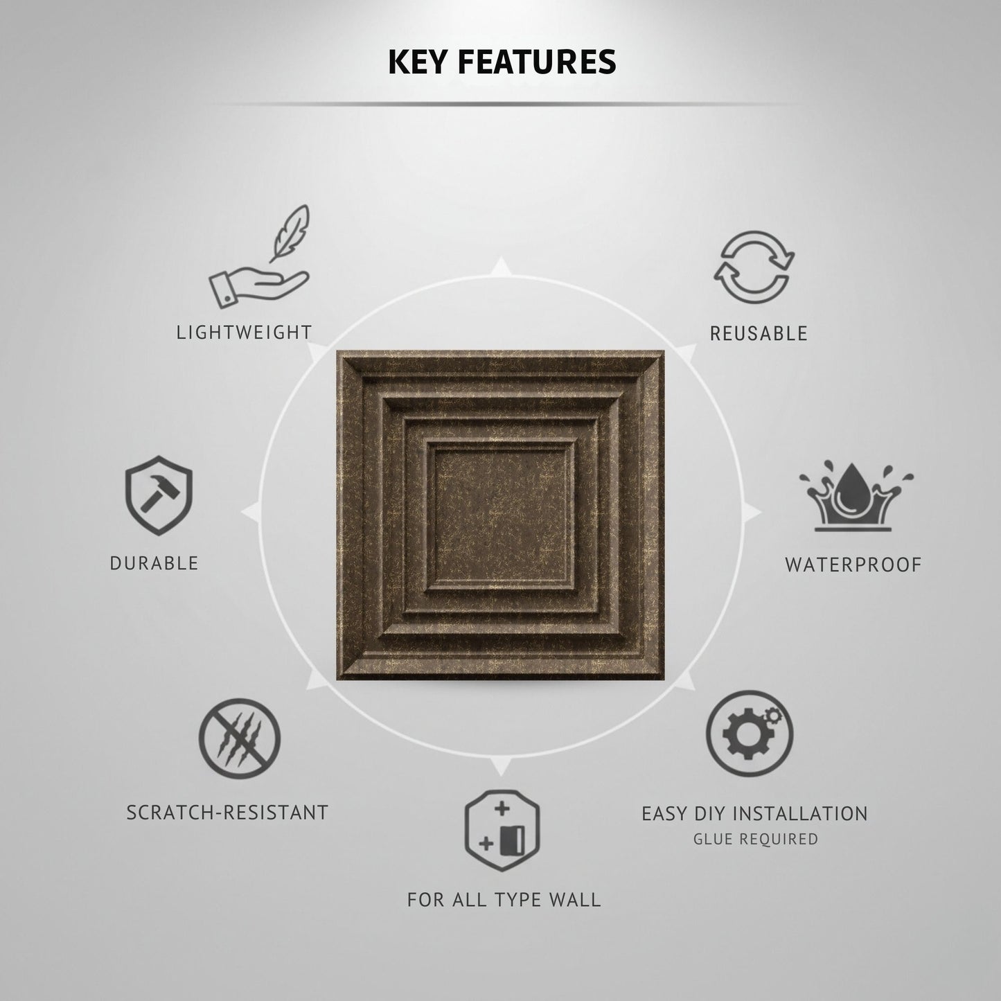 Magnum Brown 3D Wall Panels Accent Design3