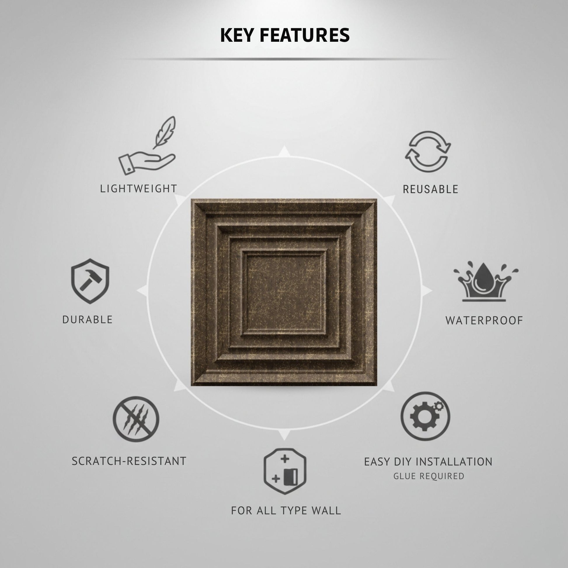 Magnum Brown 3D Wall Panels Accent Design3