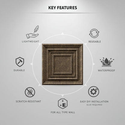 Magnum Brown 3D Wall Panels Accent Design3