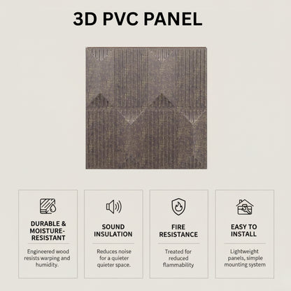 Magnum Brown 3D Wall Panels Artisan Design