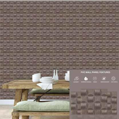 Magnum Brown Block Design 3D Wall Panel View-2