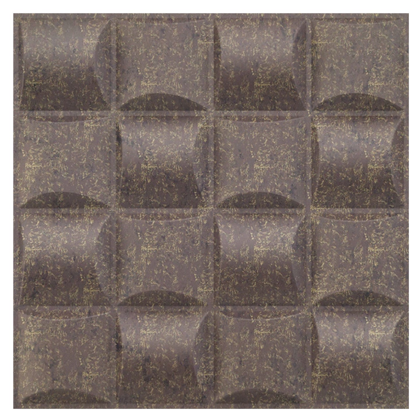 Magnum Brown Block Design 3D Wall Panel View