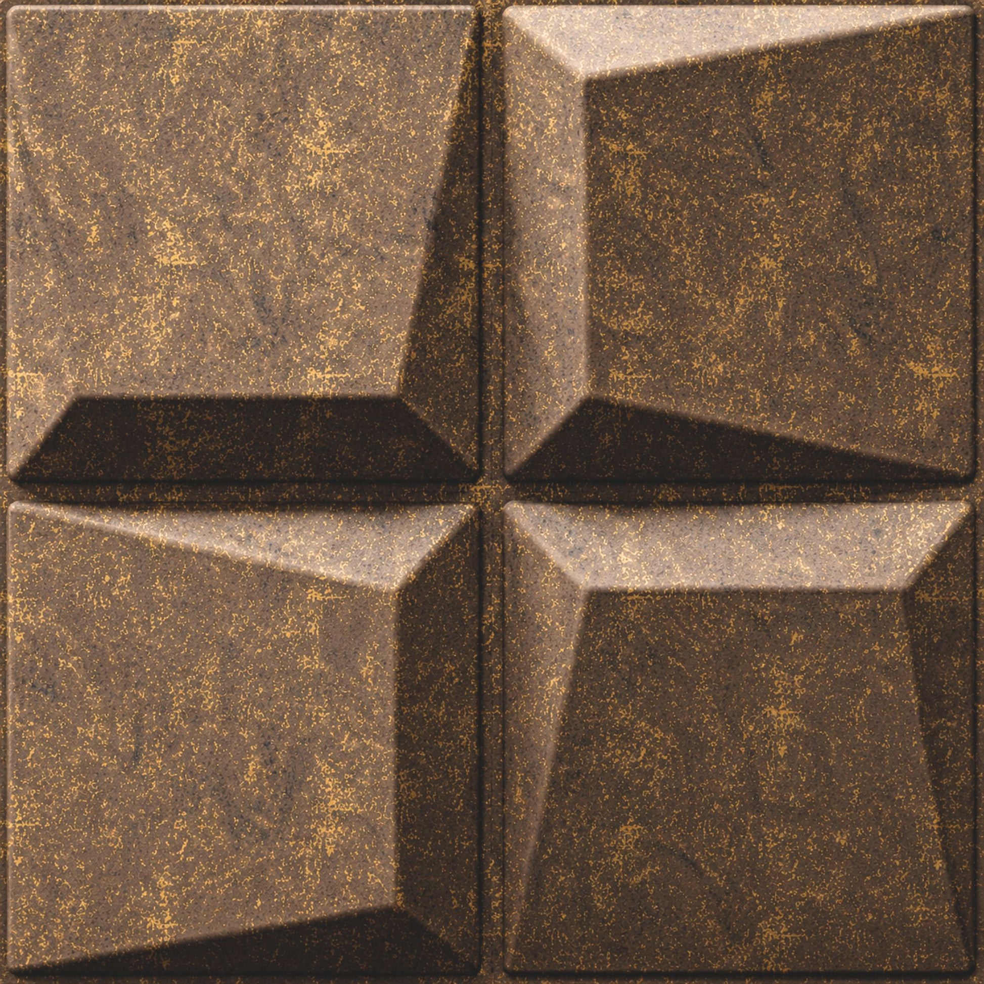 Magnum Brown 3D Wall Panels Cube Design