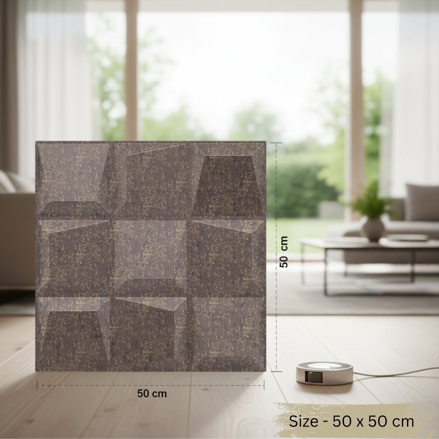 Magnum Brown Cubical Design 3D Wall Panels View-4