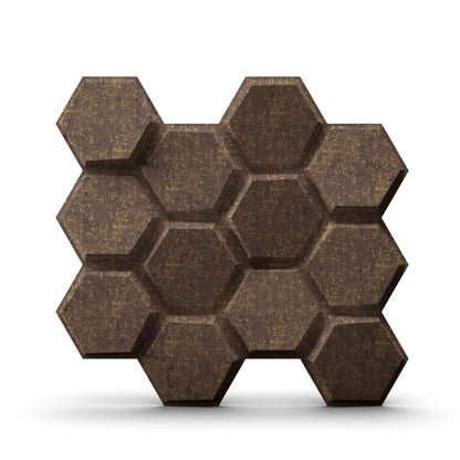 Magnum Brown 3D Wall Panels Hexagon Design-td038