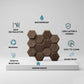 Magnum Brown 3D Wall Panels Hexagon Design-td038