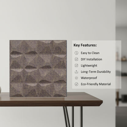 Magnum Brown 3D Wall Panels Pixel Design