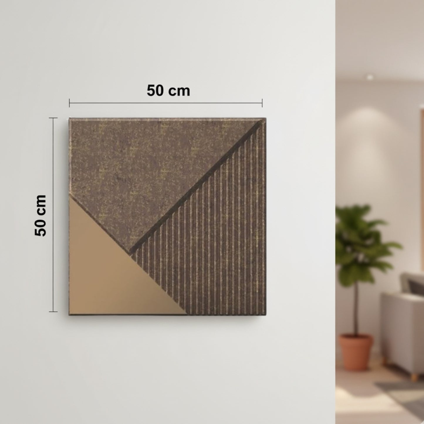 3D Wall Panels for Home Decor PVC Plaina Design 50X50 cm