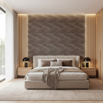 Magnum Brown 3D Wall Panels Swirl Design
