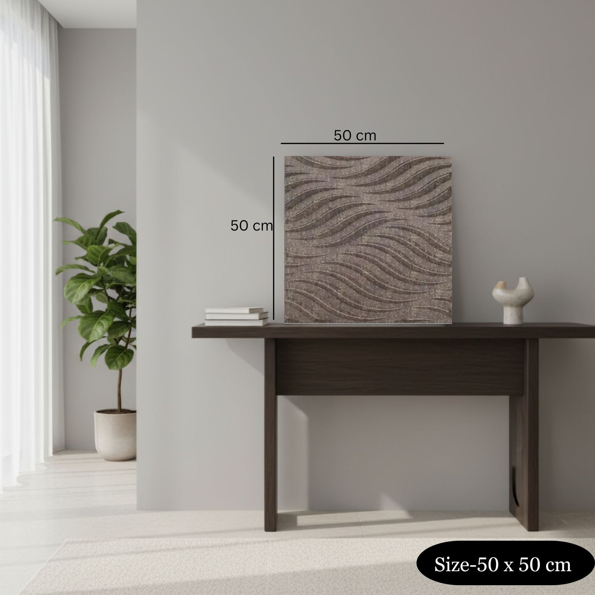 Magnum Brown 3D Wall Panels Swirl Design